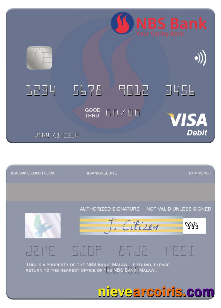 Malawi NBS Bank visa debit card